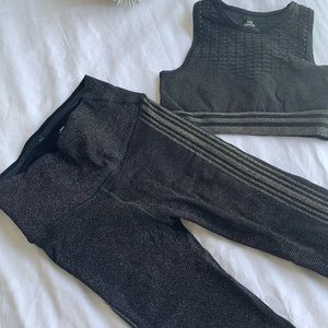 Good American Sparkle Workout Set
